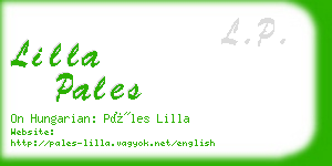 lilla pales business card